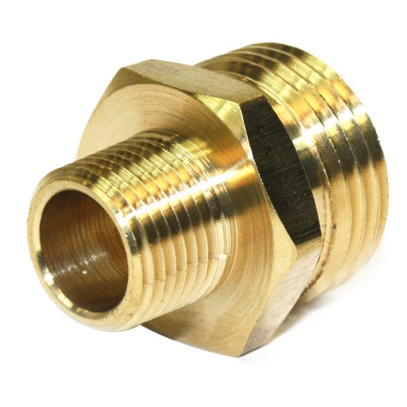 Interstate Pneumatics FGM016 3/4 Inch GHT Male x 3/8 Inch Male NPT Hose Fitting - Image 2